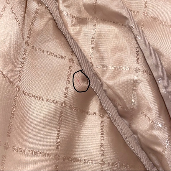 ♥️💖 NWT Michael Kors Winnie Pale Gold Metallic Nylon Large Backpack Bag $448 - Picture 13 of 15